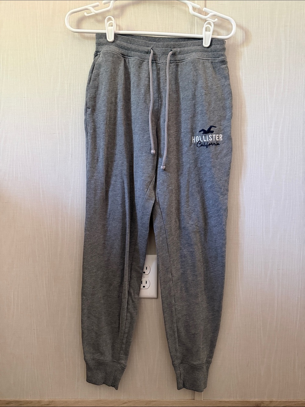 Hollister Woman’s Heather Gray Drawstring Joggers